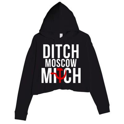 Ditch Moscow Mitch Traitor Crop Fleece Hoodie