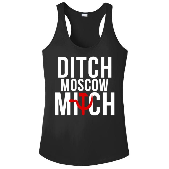 Ditch Moscow Mitch Traitor Ladies PosiCharge Competitor Racerback Tank