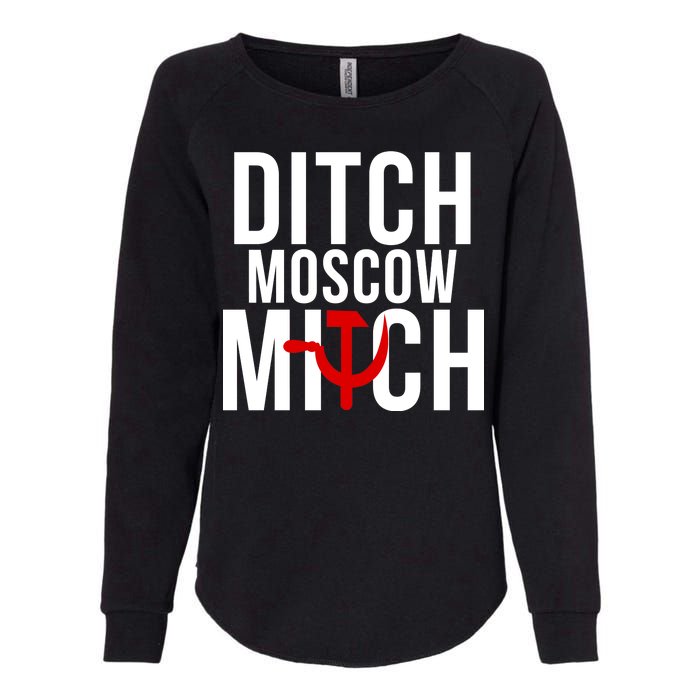 Ditch Moscow Mitch Traitor Womens California Wash Sweatshirt