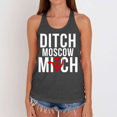 Ditch Moscow Mitch Traitor Women's Knotted Racerback Tank