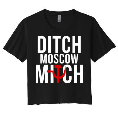 Ditch Moscow Mitch Traitor Women's Crop Top Tee