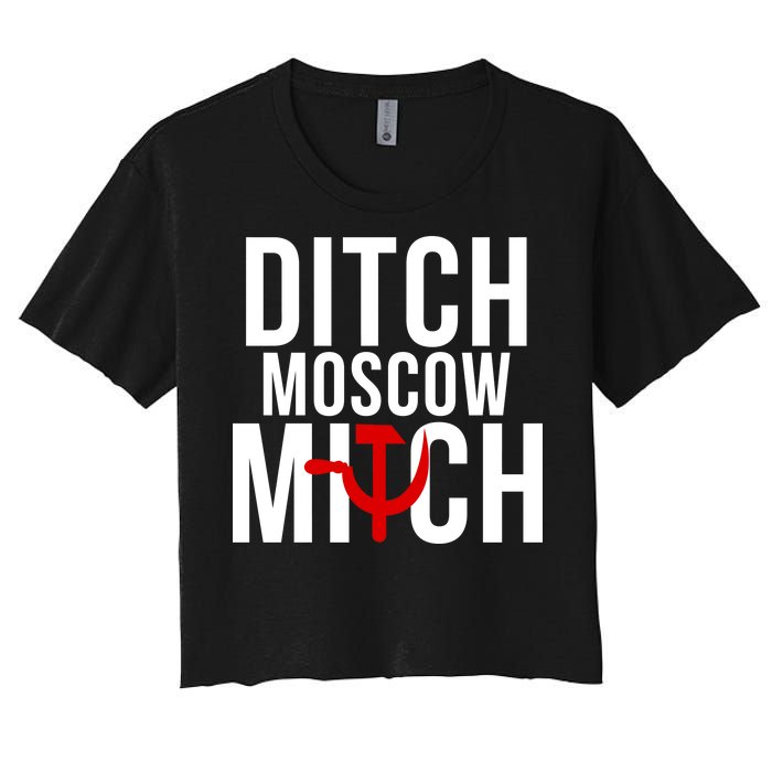 Ditch Moscow Mitch Traitor Women's Crop Top Tee