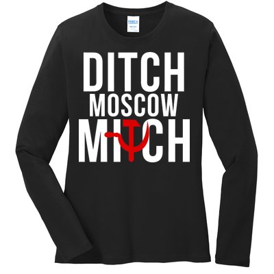 Ditch Moscow Mitch Traitor Ladies Long Sleeve Shirt