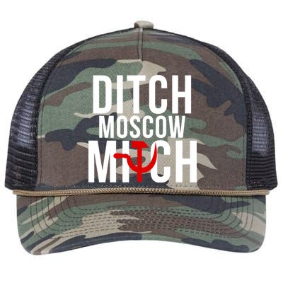 Ditch Moscow Mitch Traitor Retro Rope Trucker Hat Cap