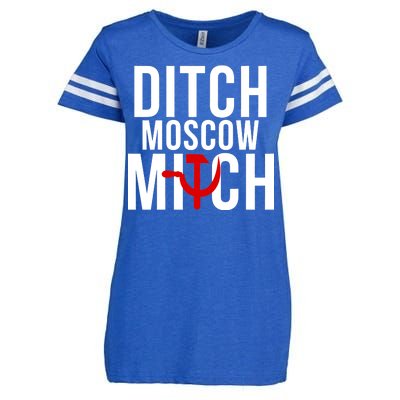 Ditch Moscow Mitch Traitor Enza Ladies Jersey Football T-Shirt