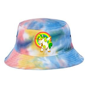 Dabbing Irish Unicorn Cool Gift St Patricks Day Lepricorn Funny Gift Tie Dye Newport Bucket Hat