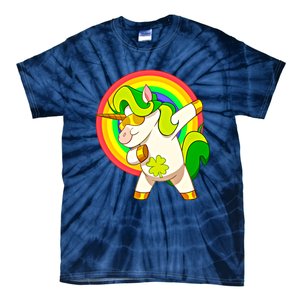 Dabbing Irish Unicorn Cool Gift St Patricks Day Lepricorn Funny Gift Tie-Dye T-Shirt