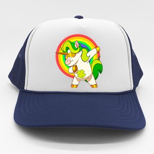 Dabbing Irish Unicorn Cool Gift St Patricks Day Lepricorn Funny Gift Trucker Hat