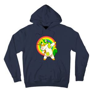 Dabbing Irish Unicorn Cool Gift St Patricks Day Lepricorn Funny Gift Tall Hoodie