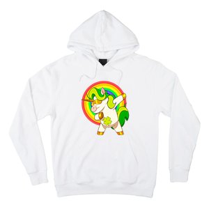 Dabbing Irish Unicorn Cool Gift St Patricks Day Lepricorn Funny Gift Hoodie