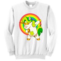 Dabbing Irish Unicorn Cool Gift St Patricks Day Lepricorn Funny Gift Sweatshirt