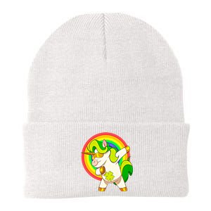 Dabbing Irish Unicorn Cool Gift St Patricks Day Lepricorn Funny Gift Knit Cap Winter Beanie