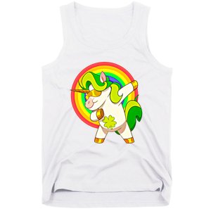 Dabbing Irish Unicorn Cool Gift St Patricks Day Lepricorn Funny Gift Tank Top