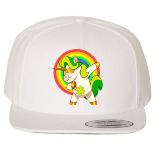 Dabbing Irish Unicorn Cool Gift St Patricks Day Lepricorn Funny Gift Wool Snapback Cap