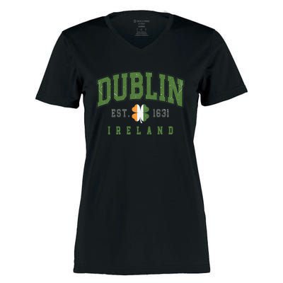 Dublin Ireland Vintage Est 1631 Women's Momentum V-Neck T-Shirt