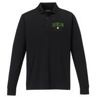 Dublin Ireland Vintage Est 1631 Performance Long Sleeve Polo