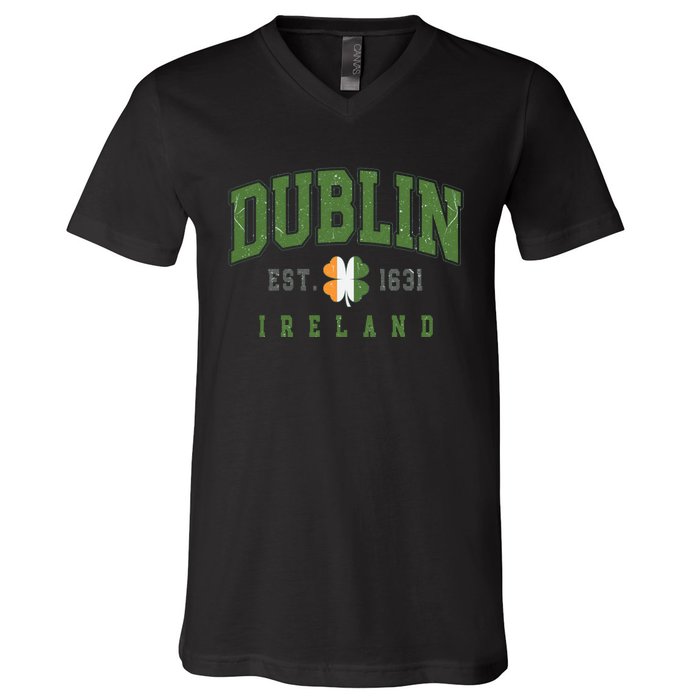 Dublin Ireland Vintage Est 1631 V-Neck T-Shirt