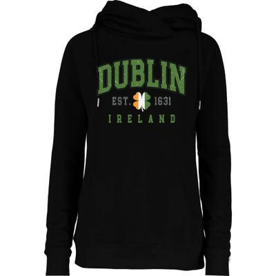 Dublin Ireland Vintage Est 1631 Womens Funnel Neck Pullover Hood