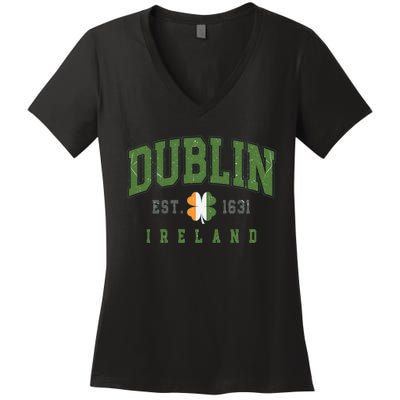 Dublin Ireland Vintage Est 1631 Women's V-Neck T-Shirt