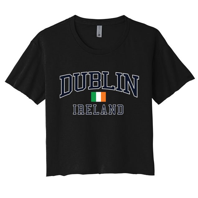 Dublin Ireland Vintage Style Funny Gift Crop Top