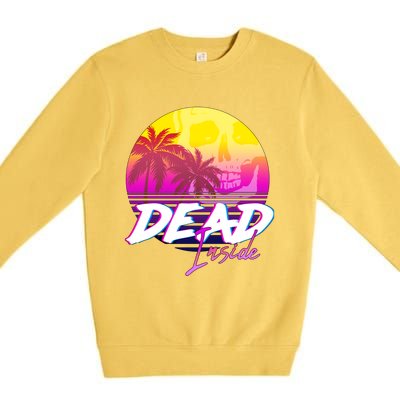 Dead Inside Vaporwave Miami Aesthetic Spooky Mood Premium Crewneck Sweatshirt