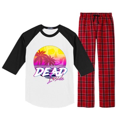 Dead Inside Vaporwave Miami Aesthetic Spooky Mood Raglan Sleeve Pajama Set