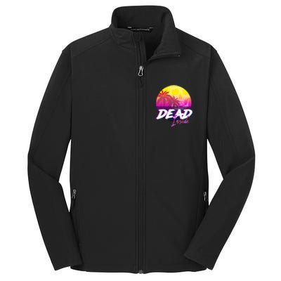 Dead Inside Vaporwave Miami Aesthetic Spooky Mood Core Soft Shell Jacket