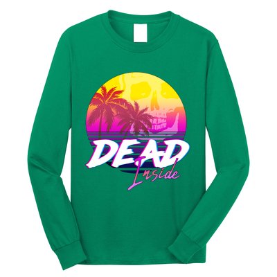 Dead Inside Vaporwave Miami Aesthetic Spooky Mood Long Sleeve Shirt