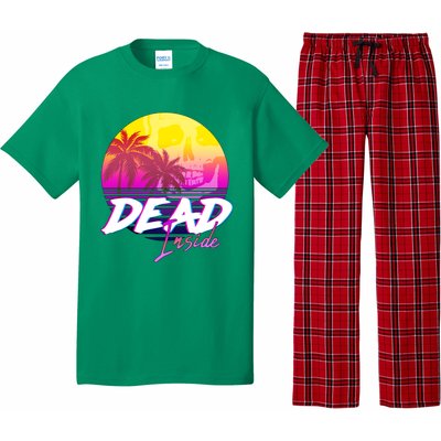 Dead Inside Vaporwave Miami Aesthetic Spooky Mood Pajama Set