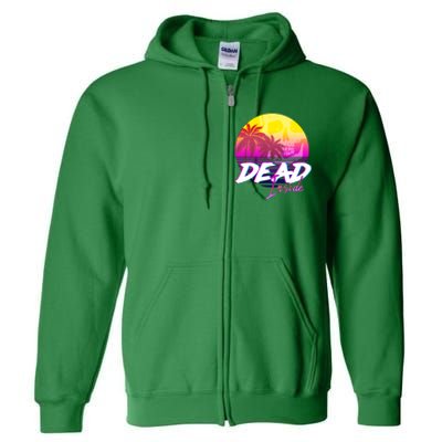 Dead Inside Vaporwave Miami Aesthetic Spooky Mood Full Zip Hoodie