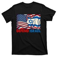 Defend Israel Vintage American Israeli Flag T-Shirt