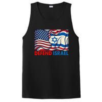 Defend Israel Vintage American Israeli Flag PosiCharge Competitor Tank