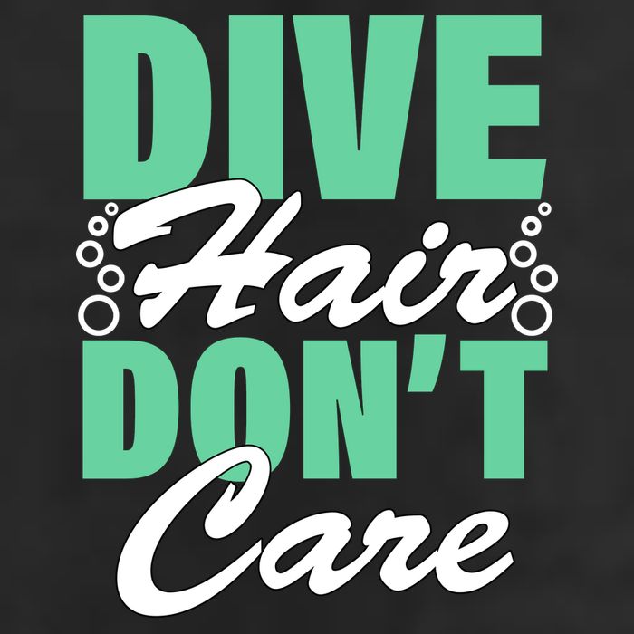 Dive Hair Don't Care 7 Panel Mesh Trucker Snapback Hat