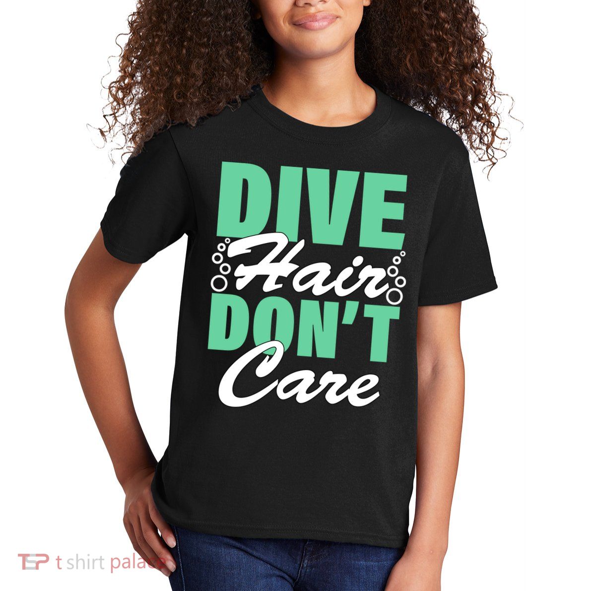 Dive Hair Don't Care Kids T-Shirt