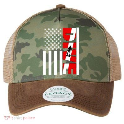 Diver American Flag Legacy Tie Dye Trucker Hat
