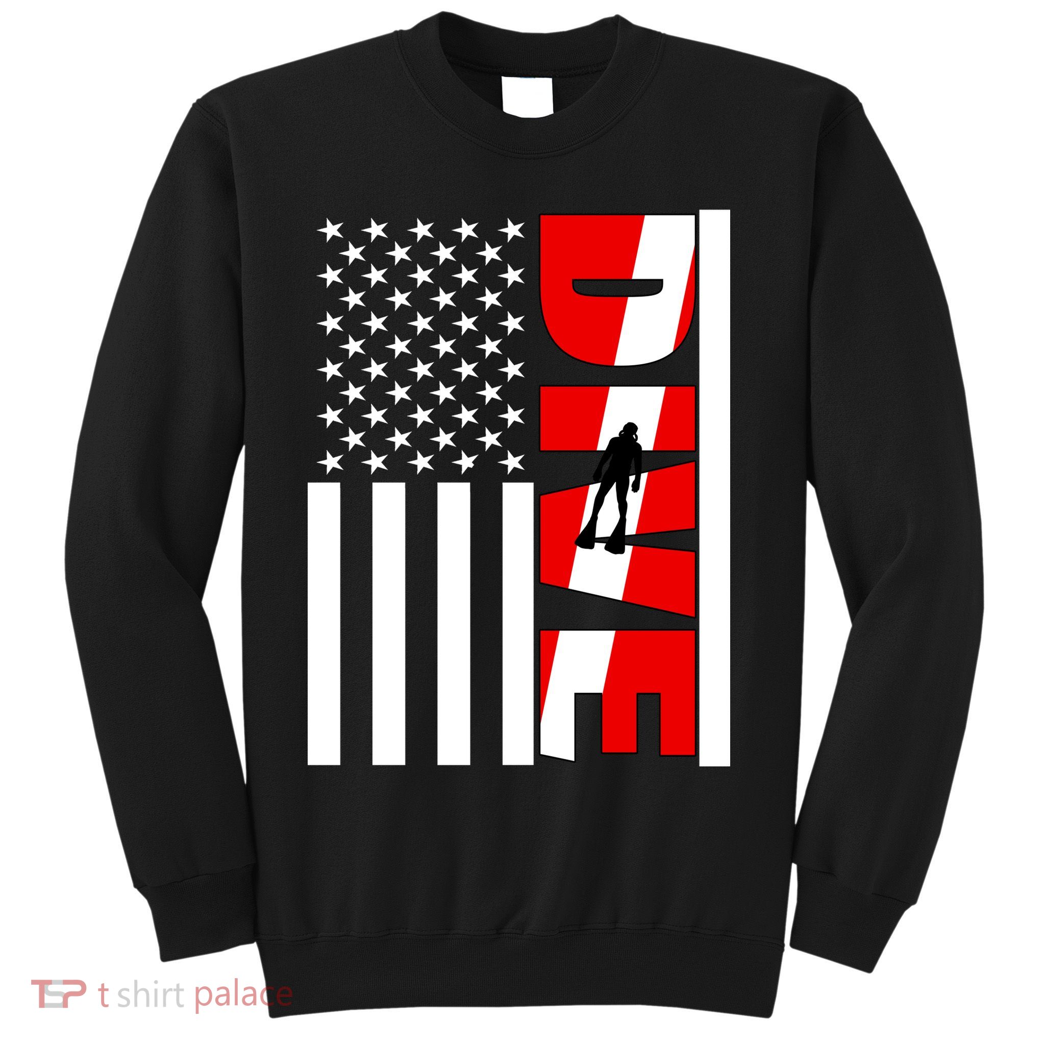 Diver American Flag Sweatshirt