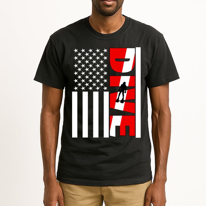 Diver American Flag Tall T-Shirt