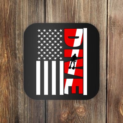 Diver American Flag Coaster