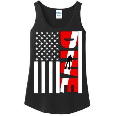 Diver American Flag Ladies Essential Tank