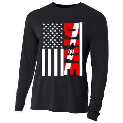 Diver American Flag Cooling Performance Long Sleeve Crew