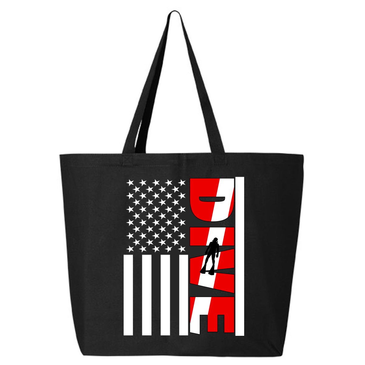 Diver American Flag 25L Jumbo Tote