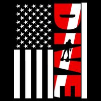 Diver American Flag Baby Bodysuit