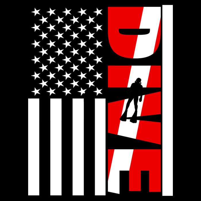 Diver American Flag Baby Bodysuit