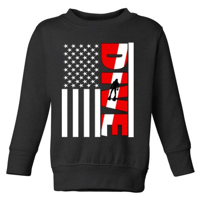 Diver American Flag Toddler Sweatshirt