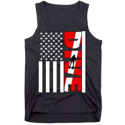 Diver American Flag Tank Top