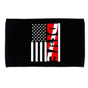 Diver American Flag Microfiber Hand Towel