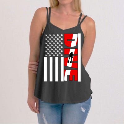 Diver American Flag Women's Strappy Tank