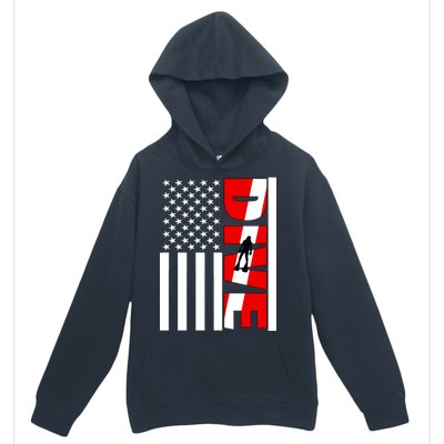 Diver American Flag Urban Pullover Hoodie