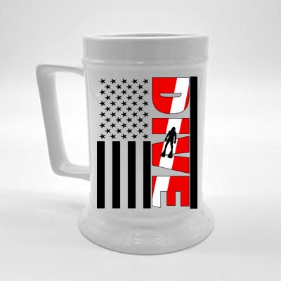 Diver American Flag Beer Stein