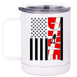 Diver American Flag 12 oz Stainless Steel Tumbler Cup